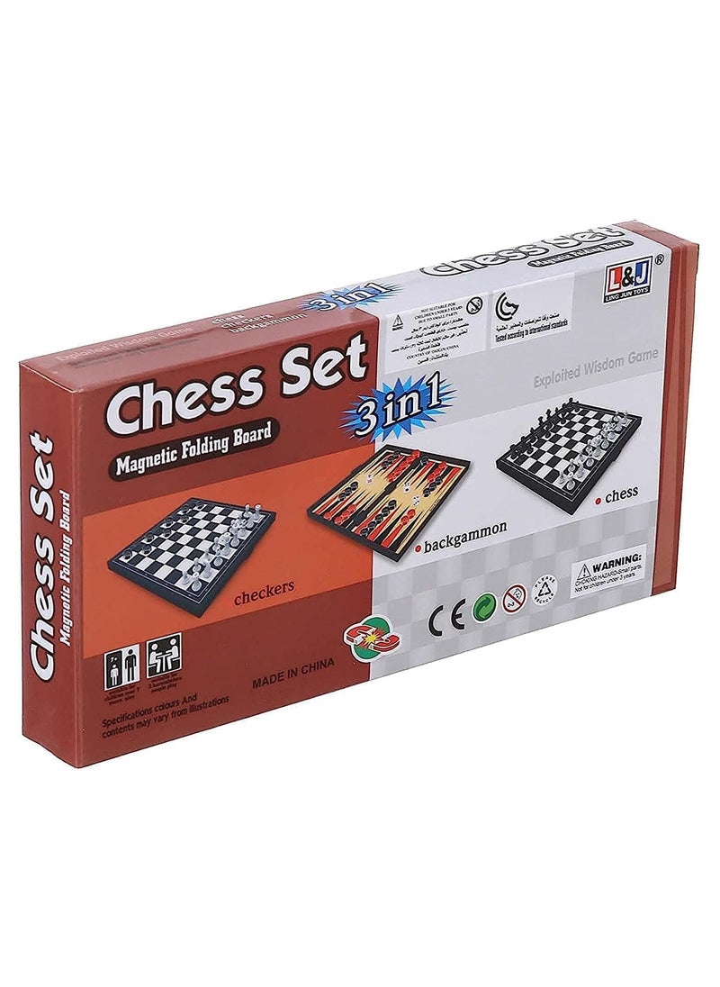 3 in 1 Foldable Magnetic Chess Board