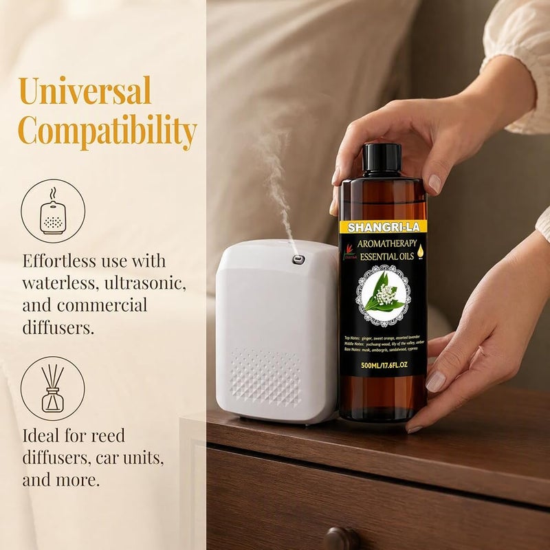Elitzia Essential Oils for Essential Oil Diffuser Humidifier Natural Aromatherapy Plant Extracts Pure Aroma Essential Oil Candle Making Women Men Stress Relief Relax 500ML Hotel Home Use ET500EO1 - Image 5