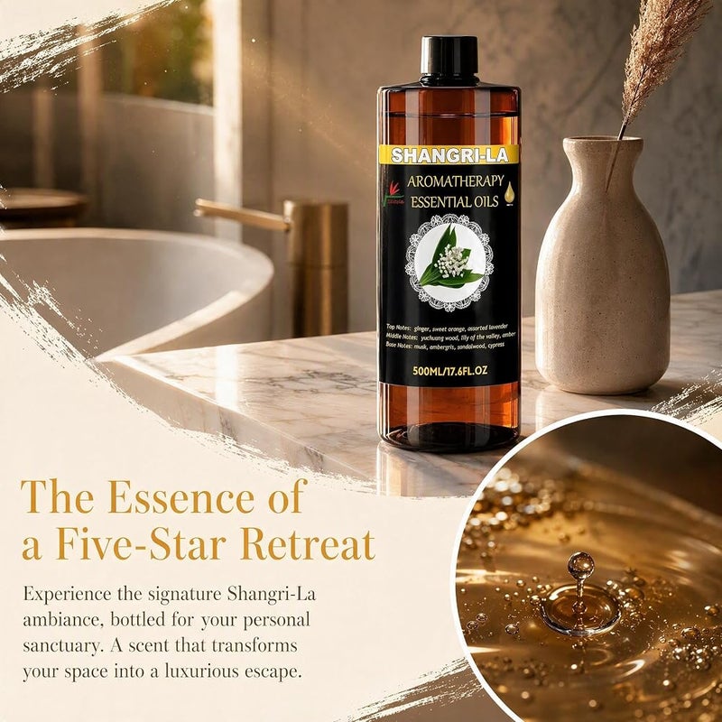 Elitzia Essential Oils for Essential Oil Diffuser Humidifier Natural Aromatherapy Plant Extracts Pure Aroma Essential Oil Candle Making Women Men Stress Relief Relax 500ML Hotel Home Use ET500EO1 - Image 3