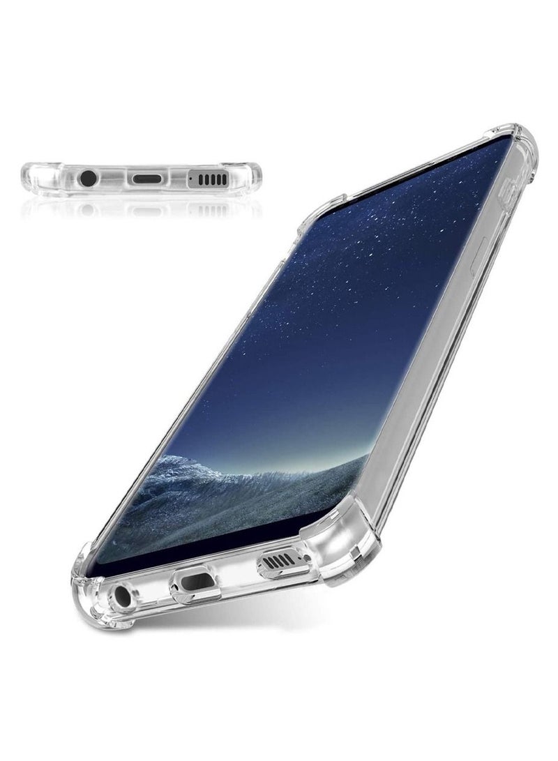 Samsung Galaxy S8 Case Clear Thin Transparent TPU PC Phone Case Anti-Fall Airbag Bumper Corner Protection 5.8 inch