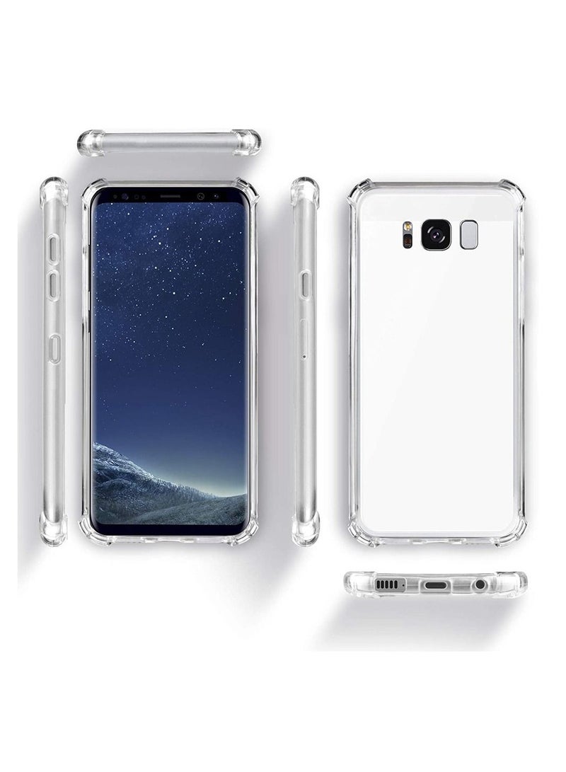Samsung Galaxy S8 Case Clear Thin Transparent TPU PC Phone Case Anti-Fall Airbag Bumper Corner Protection 5.8 inch