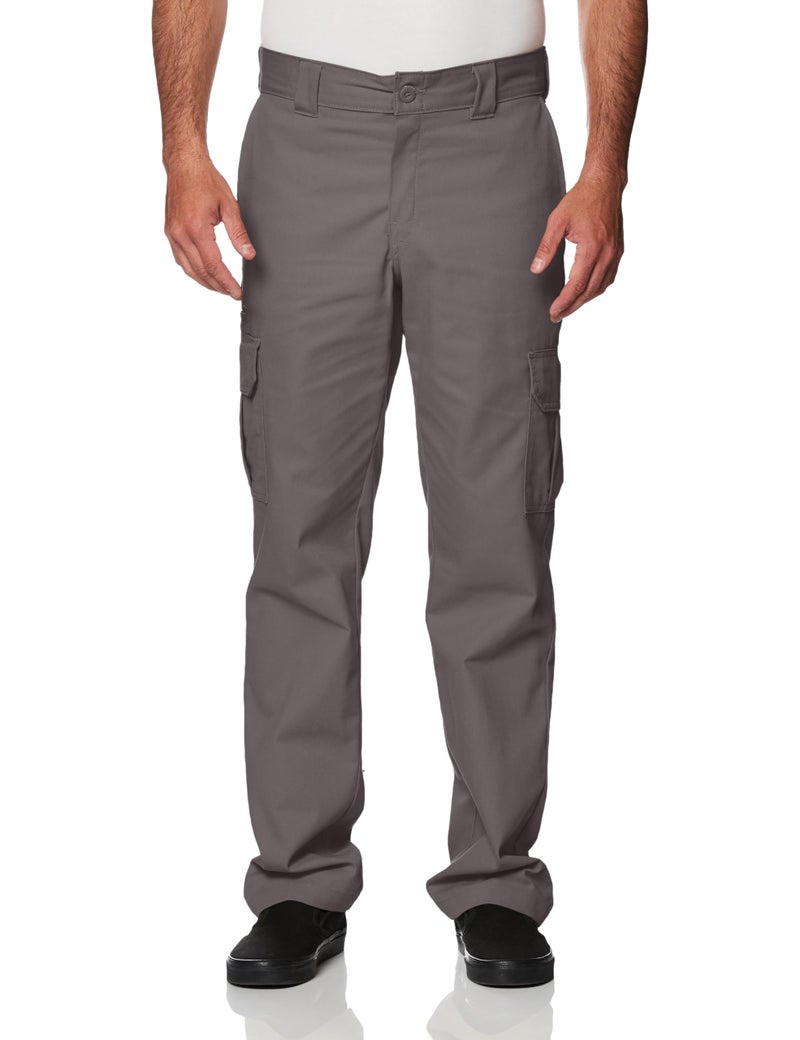 Dickies Mens Regular Straight Stretch Twill Cargo Big Pants Gravel Gray 46W x 30L US