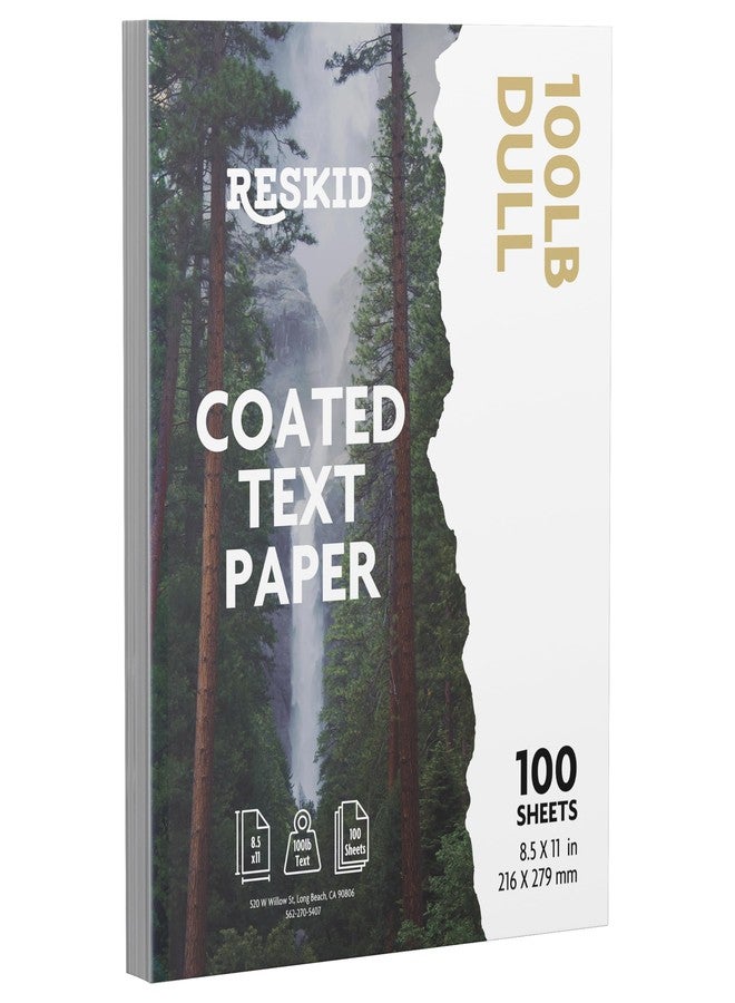 Reskid Double-Sided 100lb Matte Text Digital C2S Paper – Perfect for Color Laser Printing, Design Proposals, Flyers, Brochures | 8.5 x 11 | 100lb Dull Text | Matte Coated | 100 Sheets (100lb Dull, 8.5x11) - Image 1