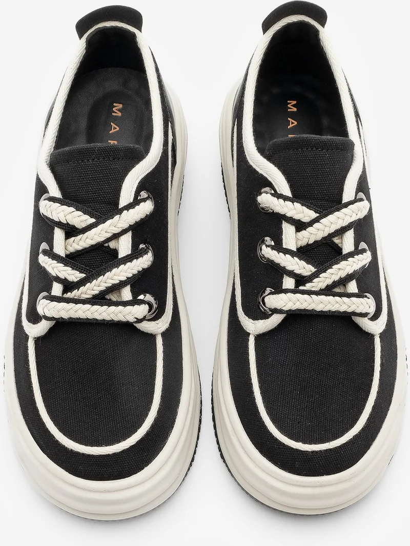 مارجين Women's Sneaker Lace-Up Linen Sports Shoes Rotvi