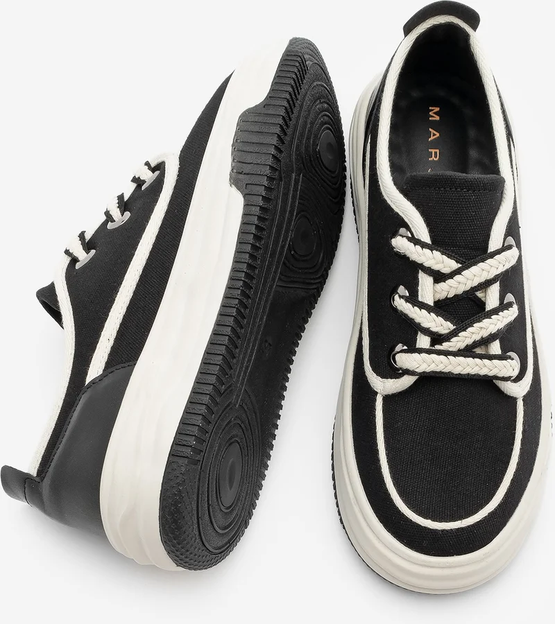 مارجين Women's Sneaker Lace-Up Linen Sports Shoes Rotvi
