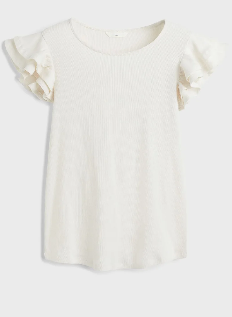 H&M Frill Sleeve Top