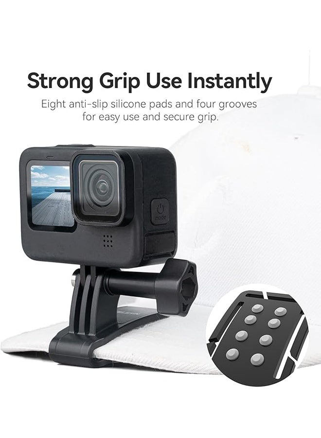 TELESIN Head Strap Cap Clip Mount, 2-in-1 Cellphone POV Selfie Holder Head Mount, Adjustable First-Person View Camera Headband Holder, Compatible with Most Phones and GoPro Camera - Image 3