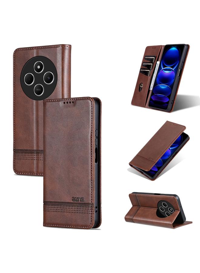 erorex Case For Redmi 14C 4G Magnetic Calf Texture Flip Leather Phone Case - Image 1