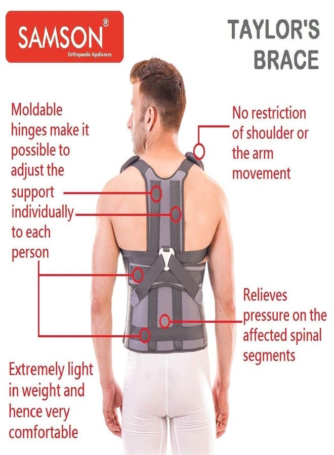 Samson Orthotics Taylor's Brace Relief From Thoraco-Lumbar Injuries, Inter Vertebral Disc Problems for Men and Women (Universal Size, 28"-44") - Image 2