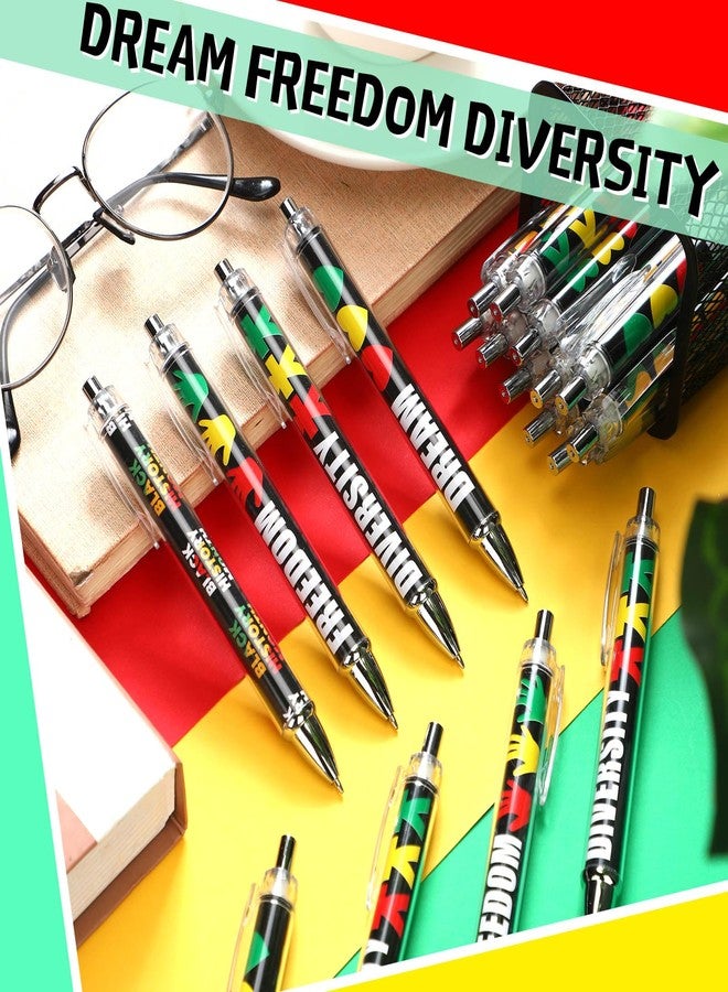 Jetec 24 Pcs Black History Month Retractable Ballpoint Pen Black Ink Quote Pens Cute Work Pens for Men Women Adults Student Writing Office Classroom Gifts African American Celebration Party - Image 3