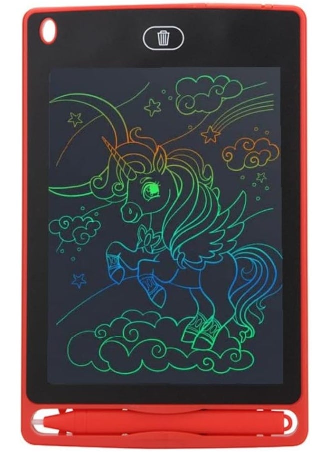SKY-TOUCH SKY-TOUCH LCD Writing Tablet 8.5 Inch, Doodle Pad Portable Erasable Reusable Writing and Drawing Pad, Learning Toys Kids Writing Pad for Boys and Girls (Red)  - Image 1