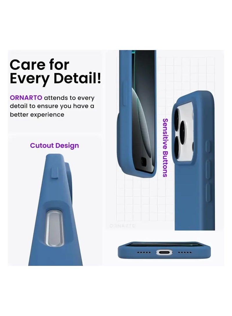 ACLIX iPhone 17 Pro Case Liquid Soft Silicone iPhone 17 Pro Cover Anti Scratch with Inside Microfiber Lining Shockproof Protective Phone Case for iPhone 17 Pro 6.3 inch - Image 4