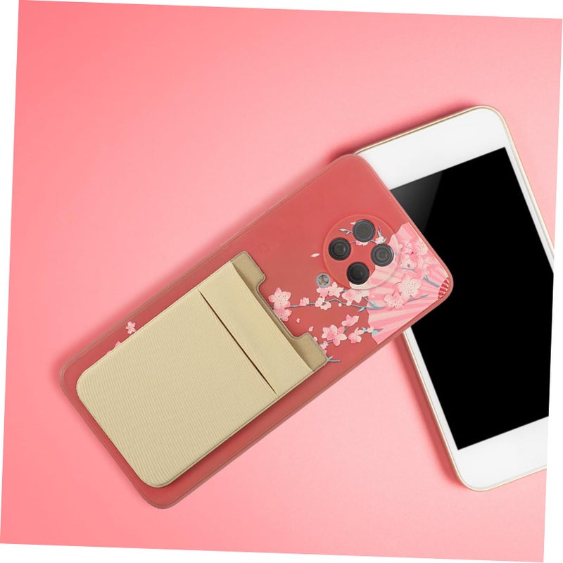 Dual Slot Adhesive Phone Wallet Card Holder Marble Pattern Lightweight Soft Design - Image 5