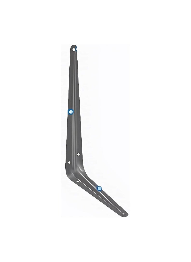 KNP KNP Grey light duty shelf brackets 5x6 inch in a tripod style are designed for smaller shelves making them perfect for compact spaces like kitchens bathrooms or small offices.  - Image 2