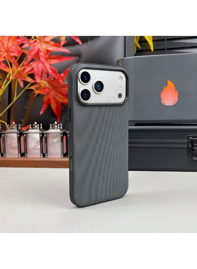 Premium Tech Fabric Magnetic Phone Case for iPhone 17 Pro Max with Camera Control Button, Luxury Woven Shockproof Protective Cover - Image 1