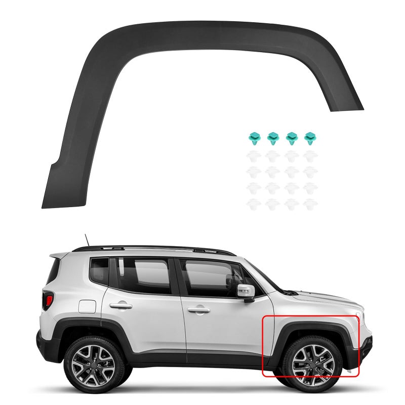 Front Right Wheel Arch Fender Molding Flare Trim Fender Flares for Jeep Renegade 20152021 Front Right Passenger Side Fender Molding Wheel Arch Trim Replace 5XB64LXHAA CH1291113 Mud Flaps