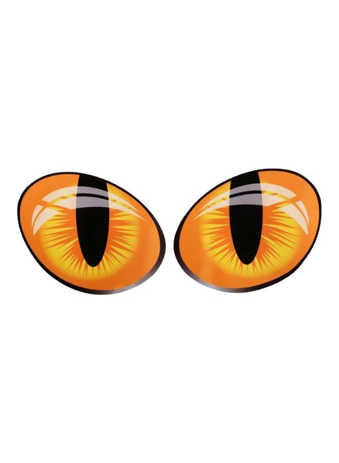 NIBEMINENT 2-Piece Reflective 3D Funny Cat Eyes Car Sticker Set - Image 1
