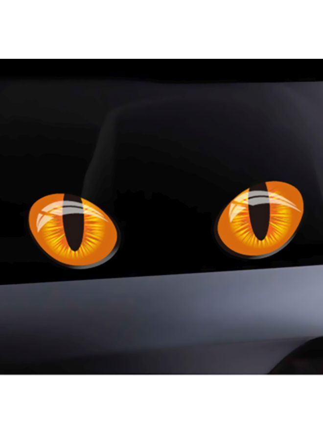 NIBEMINENT 2-Piece Reflective 3D Funny Cat Eyes Car Sticker Set - Image 2