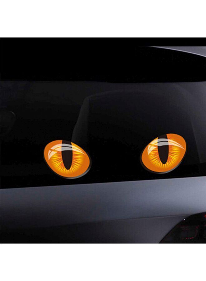 NIBEMINENT 2-Piece Reflective 3D Funny Cat Eyes Car Sticker Set - Image 4