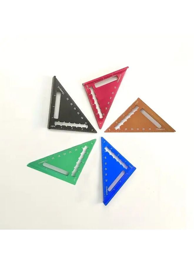 Black Aluminum Alloy 4 Inch Portable Square Ruler 90 Degree Angle Measuring Tool - Image 4
