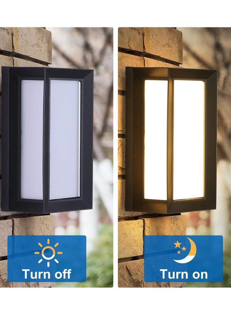 Generic مصباح حائط خارجي من الألومنيوم بقوة 12 وات من Combuh، مصباح حائط خارجي LED Ip65 من Combuh، مصباح حائط خارجي عصري ضوء النهار الأبيض 6000 كلفن للحديقة والفناء والشرفة وسلالم الشرفة، مصابيح مثبتة على الحائط - Image 2