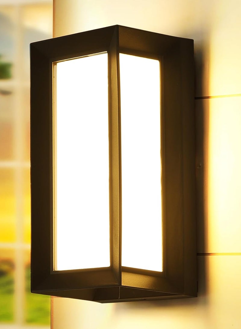 Generic مصباح حائط خارجي من الألومنيوم بقوة 12 وات من Combuh، مصباح حائط خارجي LED Ip65 من Combuh، مصباح حائط خارجي عصري ضوء النهار الأبيض 6000 كلفن للحديقة والفناء والشرفة وسلالم الشرفة، مصابيح مثبتة على الحائط - Image 1