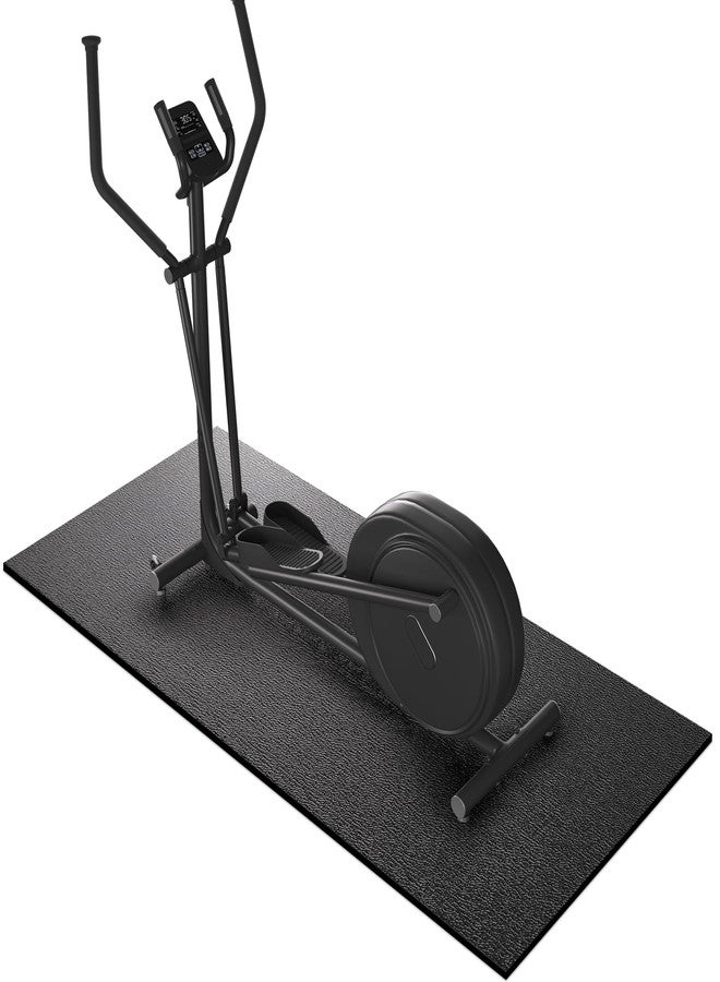 GymCope Exercise Equipment Mat 75.6x30, 6mm Thick High-Density Treadmill Mat for Exercise Bike, Elliptical, Exercise Mat for Jump Rope,Workout,Yoga, Gym Flooring for Hardwood Floor Carpet Protection - Image 1