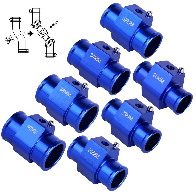 Blue 38mm Car Engine Temperature Sensor Adapter 3 Wire Coolant Oil Gauge Connector Easy Installation - Image 1