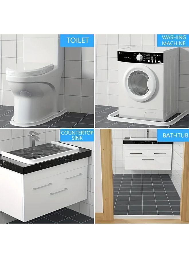 30 Inches Self-Adhesive Foldable Shower Waterproof Barrier Durable Vinyl - Image 5