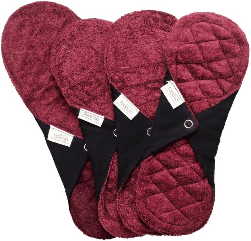 Fabpad Reusable Washable Sanitary Cloth Pads Napkins Eco-Friendly Menstrual Hygiene Solutions (Pack Of 4) - Image 1