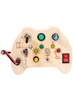 HOOKOR Busy Board with LED Light Toys for Toddlers, Montessori Toys with Toggle Switch, Sensory Toys for Toddlers 1-3, Travel Toys for Educational Toddler Activities for 1 2 3 4 Year Old Boys & Girls  - Image 1