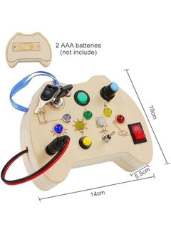 HOOKOR Busy Board with LED Light Toys for Toddlers, Montessori Toys with Toggle Switch, Sensory Toys for Toddlers 1-3, Travel Toys for Educational Toddler Activities for 1 2 3 4 Year Old Boys & Girls  - Image 2