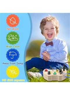 HOOKOR Busy Board with LED Light Toys for Toddlers, Montessori Toys with Toggle Switch, Sensory Toys for Toddlers 1-3, Travel Toys for Educational Toddler Activities for 1 2 3 4 Year Old Boys & Girls  - Image 3
