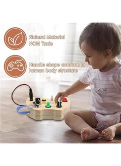 HOOKOR Busy Board with LED Light Toys for Toddlers, Montessori Toys with Toggle Switch, Sensory Toys for Toddlers 1-3, Travel Toys for Educational Toddler Activities for 1 2 3 4 Year Old Boys & Girls  - Image 5