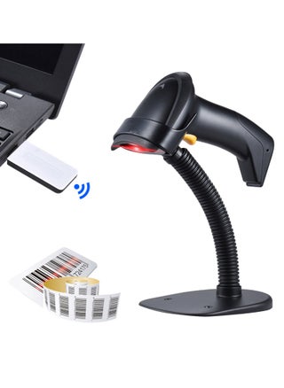 Automatic/ Manual 2.4G Wireless Handheld 1D Barcode Scanner Reader Supports Reverse Type Bar Code Scanning with USB Receiver Adjustable Stand for Supermarket Library Logistics Express Retail Store War - pzsku/ZE413BDB3EF029F2210F5Z/45/_/1689063044/1e40e1d8-0dab-45a9-8b7e-000ac0dff9bc