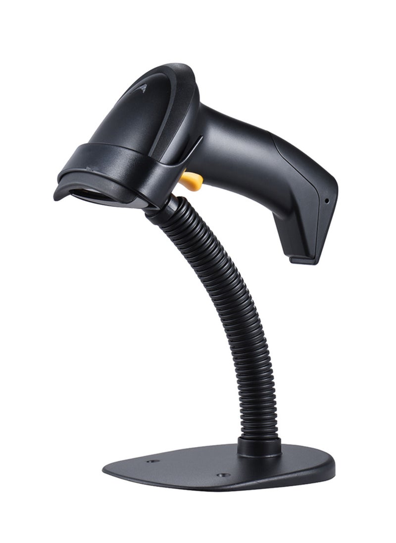 Automatic/ Manual 2.4G Wireless Handheld 1D Barcode Scanner Reader Supports Reverse Type Bar Code Scanning with USB Receiver Adjustable Stand for Supermarket Library Logistics Express Retail Store War