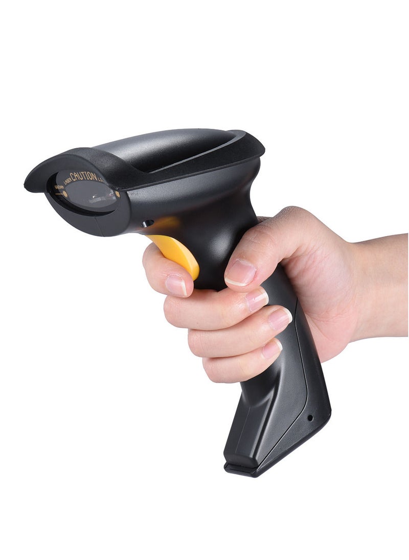 Automatic/ Manual 2.4G Wireless Handheld 1D Barcode Scanner Reader Supports Reverse Type Bar Code Scanning with USB Receiver Adjustable Stand for Supermarket Library Logistics Express Retail Store War