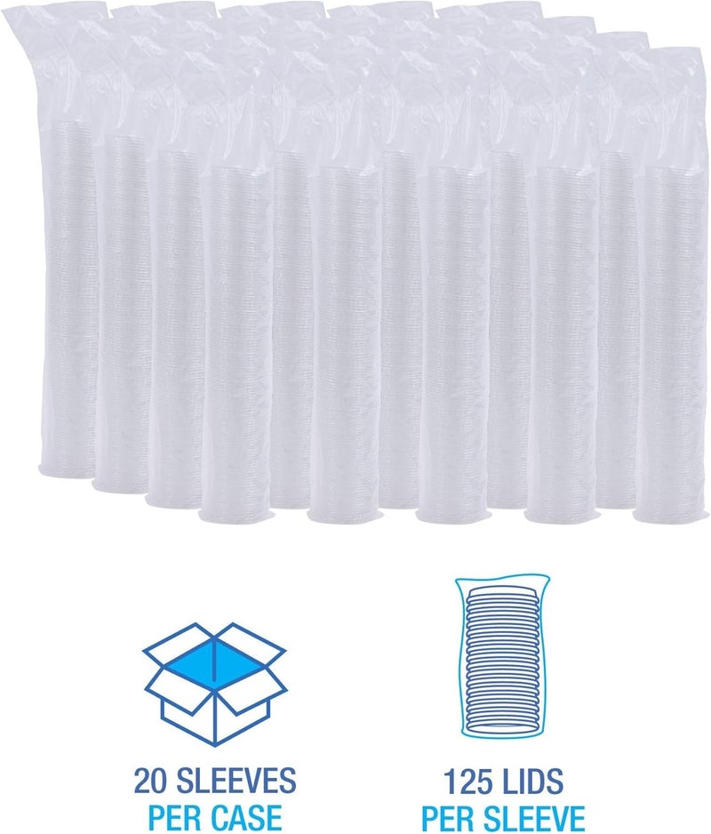 Boardwalk BWKPRTLID2 2 oz SoufflePortion Cup Lids  Clear 2500Carton - Image 2
