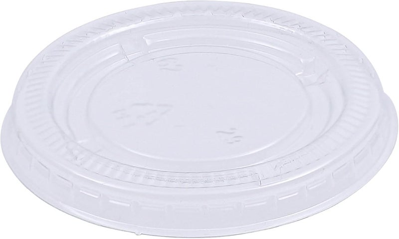 Boardwalk BWKPRTLID2 2 oz SoufflePortion Cup Lids  Clear 2500Carton - Image 1