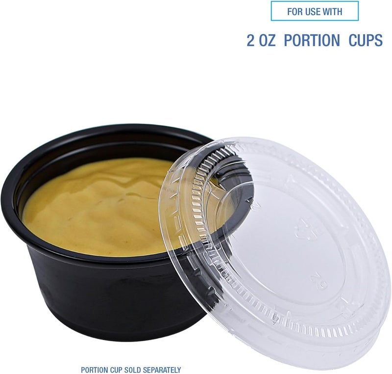 Boardwalk BWKPRTLID2 2 oz SoufflePortion Cup Lids  Clear 2500Carton - Image 4