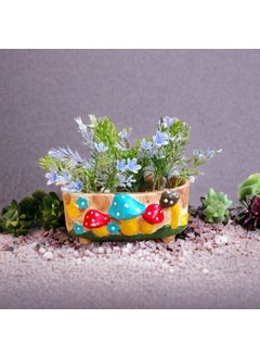 Taşdevri Life Stone Age Life Mushroom Figured Decorative Flower Pot  - Image 1