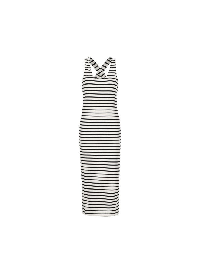 Zara Women's Stylish Sweet Classic Striped Sleeveless Dress With Backless Design - Image 2