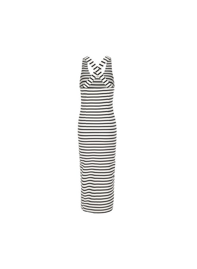 Zara Women's Stylish Sweet Classic Striped Sleeveless Dress With Backless Design - Image 3