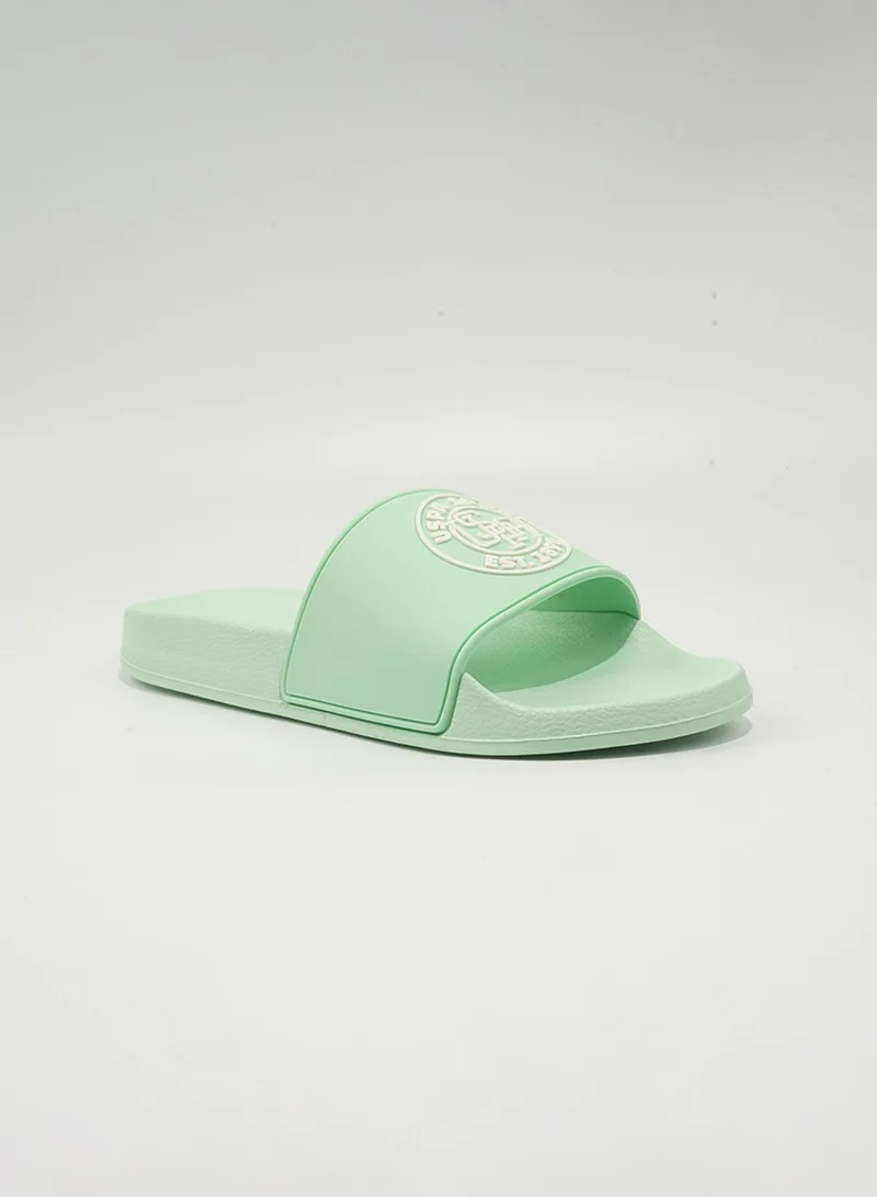 U.S. Polo Assn. Sean Women's Slip-On Comfortable Casual Everyday Slide Sandals - Mint