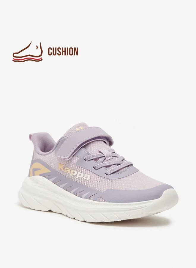 Kappa Girls' Colourblock Sports Shoes with Hook and Loop Closure