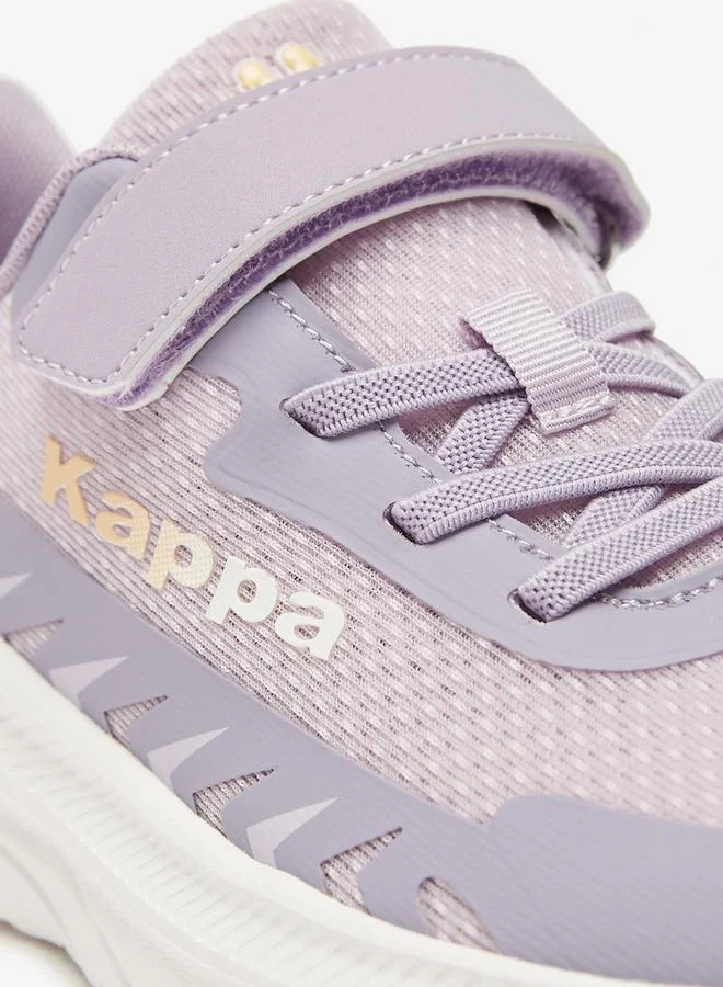 Kappa Girls' Colourblock Sports Shoes with Hook and Loop Closure