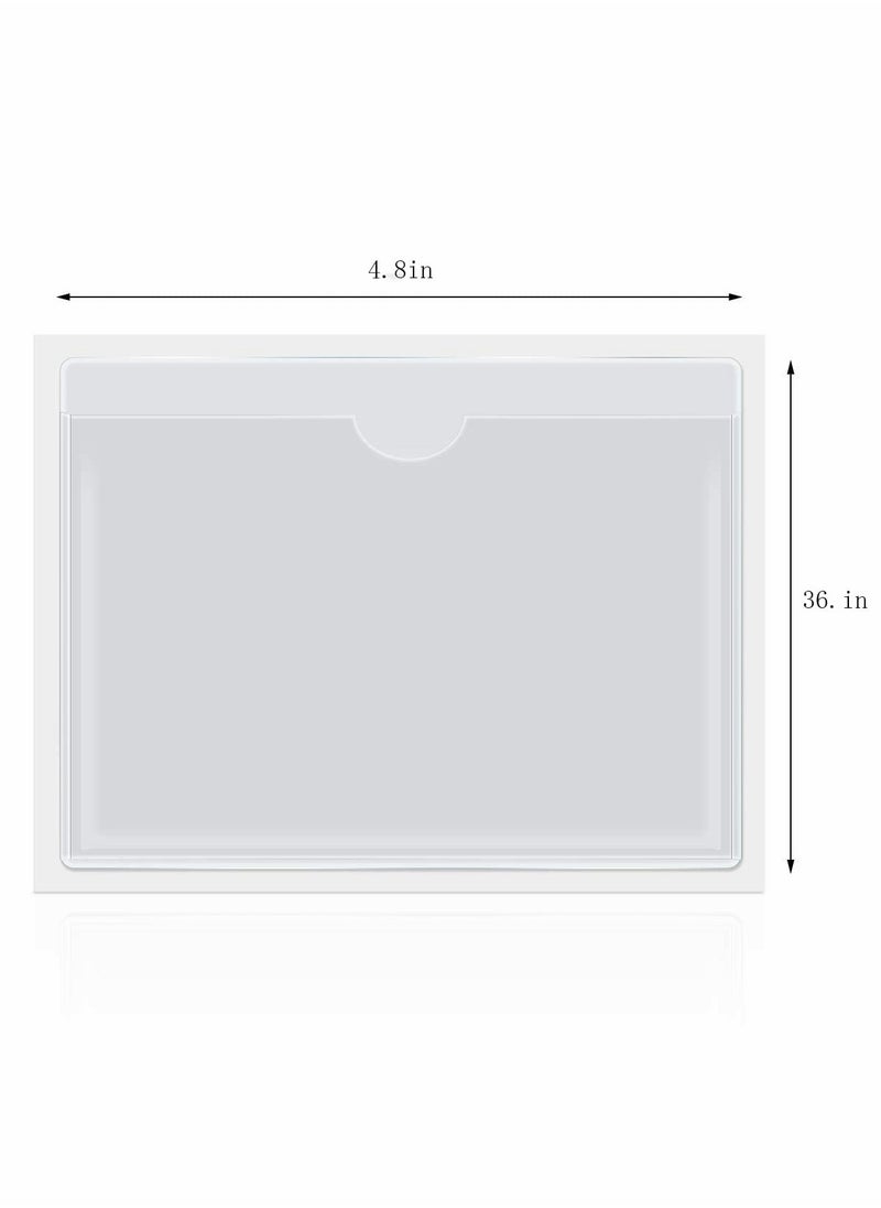 Generic - Self-Adhesive Index Card Pockets Top Open for Easy Loading Clear Plastic 30-Pack Perfect for Organizing and Protecting Your Cards - Image 1