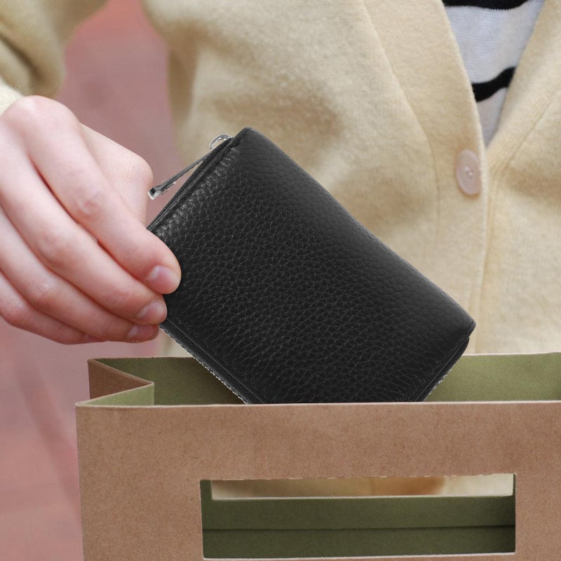 Credit Card Holder Women Zipper Wallet Business Card Holder Card Organizer for Outdoor Shopping - Image 2