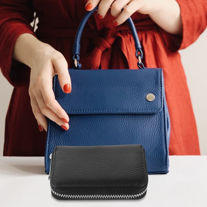 Credit Card Holder Women Zipper Wallet Business Card Holder Card Organizer for Outdoor Shopping - Image 3