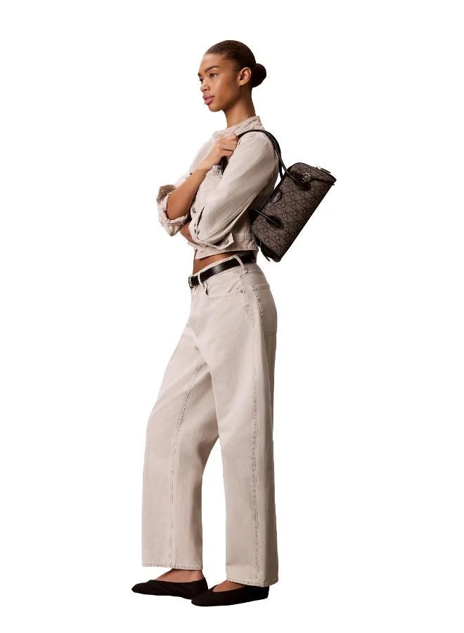Calvin Klein Emblem Jacquard East West Shoulder Bag